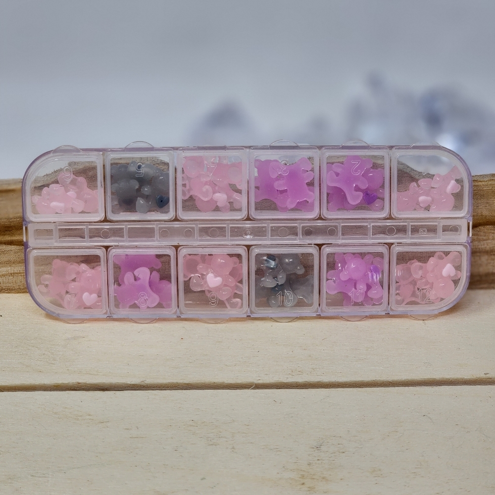 3D Teddy Bear Nail Charms